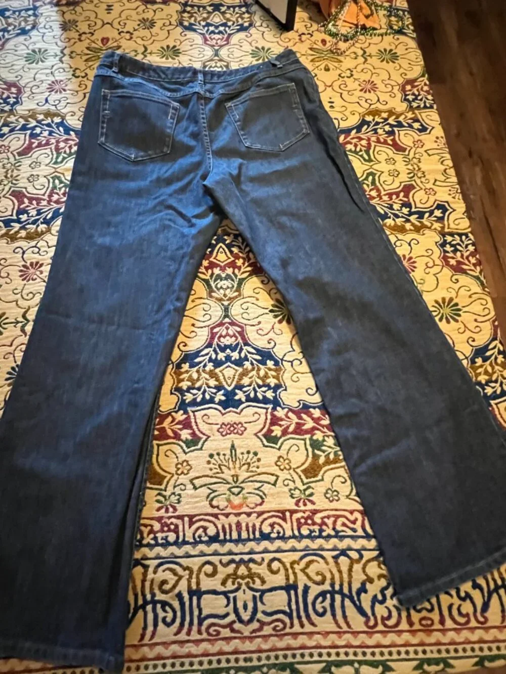 J.Jill Authentic Fit Below waist Wide Leg Jeans Sz 16 Reg Blue Stretch Denim - Picture 9 of 14